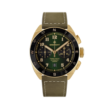 Load image into Gallery viewer, Bremont Terra Nova 42.5mm Chronograph Bronze Green Dial on green nubuck leather strap, front