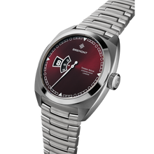 Load image into Gallery viewer, Bremont Terra Nova 40.5mm Jumping Hour Burgundy Dial on steel bracelet, side