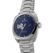 Load image into Gallery viewer, Bremont Terra Nova 40.5mm Jumping Hour 250th Anniversary Blue Dial on steel bracelet, side