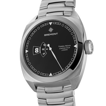 Load image into Gallery viewer, Bremont Terra Nova 40.5mm Jumping Hour Black Dial on steel bracelet, side