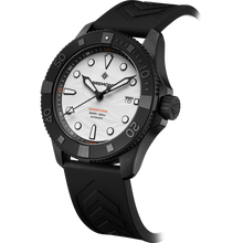 Load image into Gallery viewer, Bremont Supermarine 43mm 500m Black Ceramic Polar White Dial on black rubber strap, side