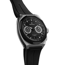 Load image into Gallery viewer, Bremont Supernova 41mm Chronograph Black Dial on black rubber strap, angled view
