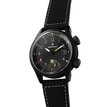 Load image into Gallery viewer, Bremont Altitude Meteor 42mm Felix the Cat on black rubber and leather strap, side