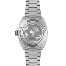 Load image into Gallery viewer, Bremont Terra Nova 40.5mm Jumping Hour Burgundy Dial on steel bracelet, case back