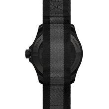 Load image into Gallery viewer, Bremont Supermarine 43mm 500m Black Ceramic on black and anthracite NATO strap, back