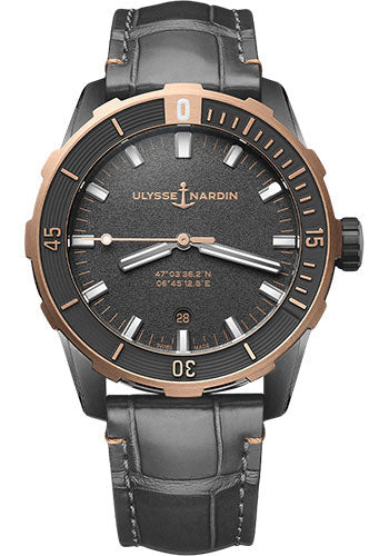 Ulysse Nardin Diver 42mm with Gray Dial in Stainless Steel and Rose Gold