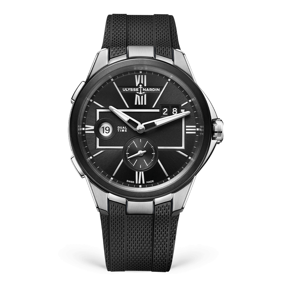 Ulysse Nardin Blast Dual time 42mm with Black dial in Stainless Steel