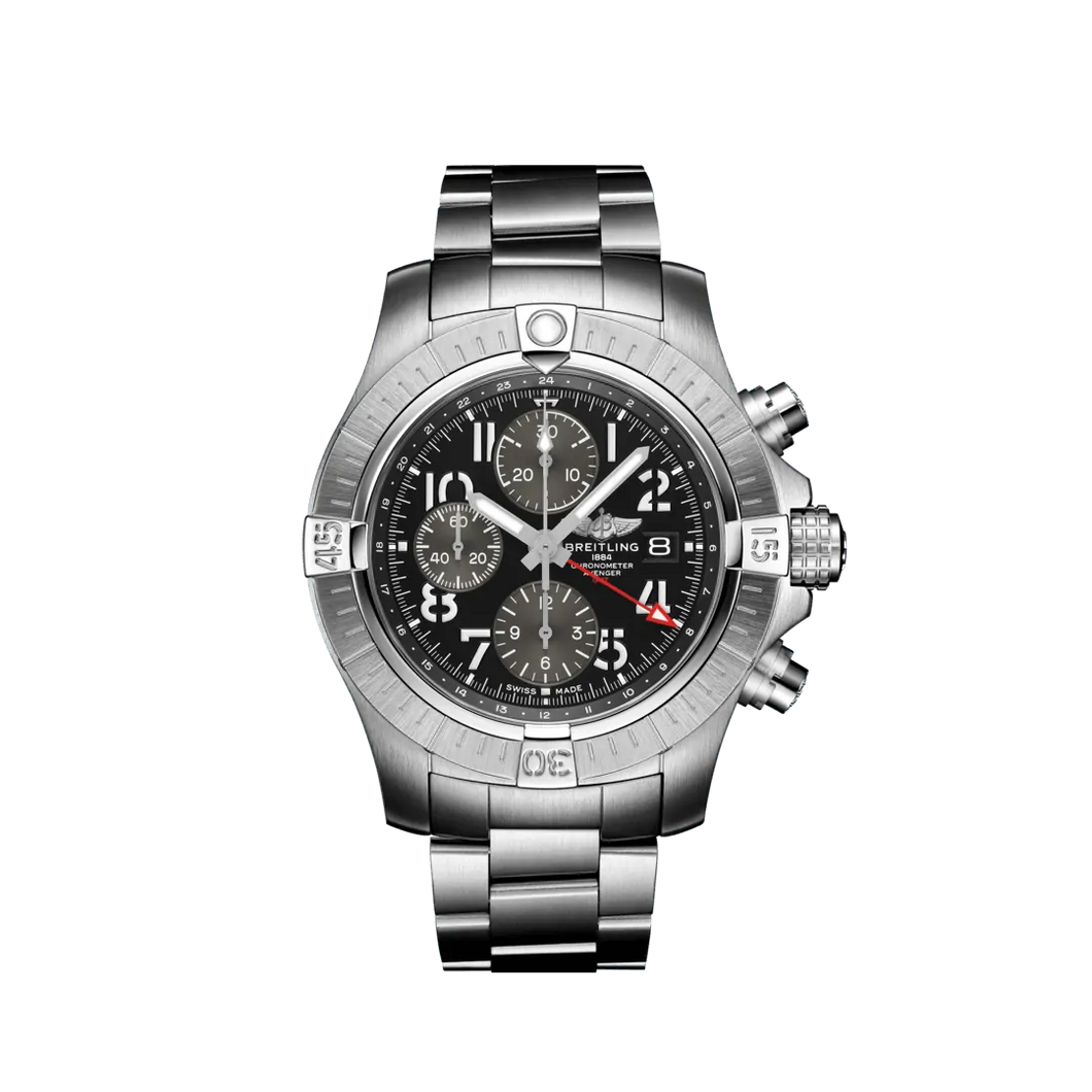 Breitling Avenger Chronograph 45MM in Stainless Steel with Black Dial