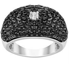 Load image into Gallery viewer, Sterling Silver & 14K Gold Crown of Light Diamond & Sapphire/Ruby 'Berry' Ring Collection