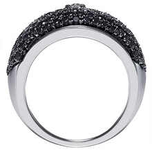 Load image into Gallery viewer, Sterling Silver & 14K Gold Crown of Light Diamond & Sapphire/Ruby 'Berry' Ring Collection