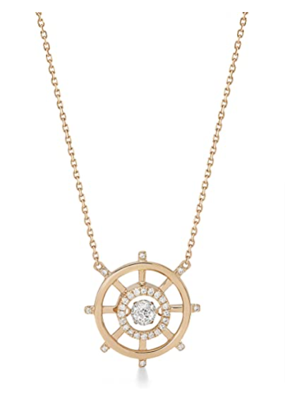 14K Gold Crown of Light 'Sealife' Wheel Diamond Necklace Collection
