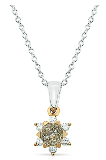 14K Two-Tone Gold Diamond Necklace