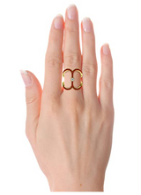 Load image into Gallery viewer, 14K Gold Crown of Light Diamond & Sapphire/Ruby Butterfly Ring