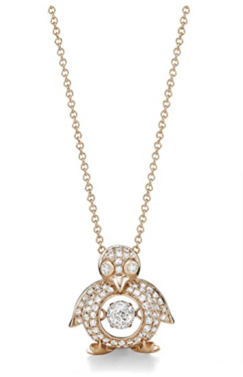 14K Gold Crown of Light 'Sealife' Penguin Diamond Necklace Collection