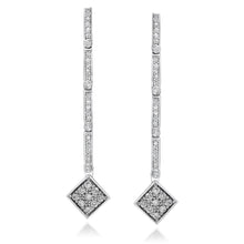 Load image into Gallery viewer, Convertible Diamond Earrings set in 925 Silver

