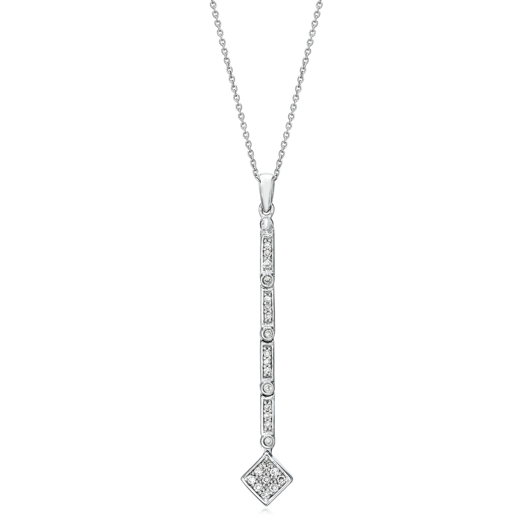 Convertible Diamond Necklace set in 925 Silver