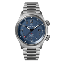 Load image into Gallery viewer, Bremont Altitude MB Meteor 42mm Blue Dial, Blue Barrel on titanium bracelet, front
