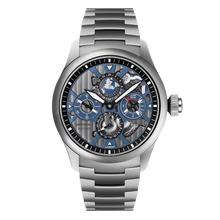 Load image into Gallery viewer, Bremont Altitude 42mm Perpetual Calendar GMT Skeleton on titanium bracelet, front

