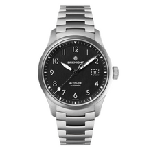 Load image into Gallery viewer, Bremont Altitude 39mm Black Dial on stainless steel bracelet, front
