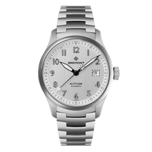 Load image into Gallery viewer, Bremont Altitude 39mm Silver Dial on stainless steel bracelet, front
