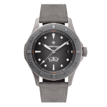 Load image into Gallery viewer, Bremont Supermarine 40mm Date HMAF Grey Dial on grey leather strap, front
