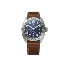 Load image into Gallery viewer, Bremont Terra Nova 40.5mm Power Reserve Blue on brown leather strap, front
