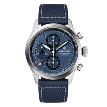 Load image into Gallery viewer, Bremont Altitude 42mm Chronograph Blue Dial on blue rubber and leather strap, front
