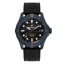 Load image into Gallery viewer, Bremont Supermarine 43mm 500m Blue Ceramic Black Wave Dial Limited Edition on black rubber strap, front
