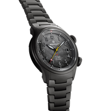 Load image into Gallery viewer, Bremont Altitude MB Meteor 42mm Stealth Grey on matt grey titanium bracelet, side angle

