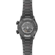 Load image into Gallery viewer, Bremont Altitude MB Meteor 42mm Stealth Grey, open titanium case back with decorated rotor
