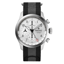 Load image into Gallery viewer, Bremont Altitude 42mm Chronograph Silver Dial on black and anthracite NATO strap, front
