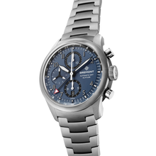 Load image into Gallery viewer, Bremont Altitude 42mm Chronograph Blue Dial on stainless steel bracelet, angled view
