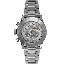 Load image into Gallery viewer, Bremont Altitude 42mm Chronograph Black Dial, open stainless steel case back with decorated rotor
