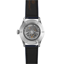 Load image into Gallery viewer, Bremont Altitude 39mm Blue Dial on blue rubber and leather strap, open case back
