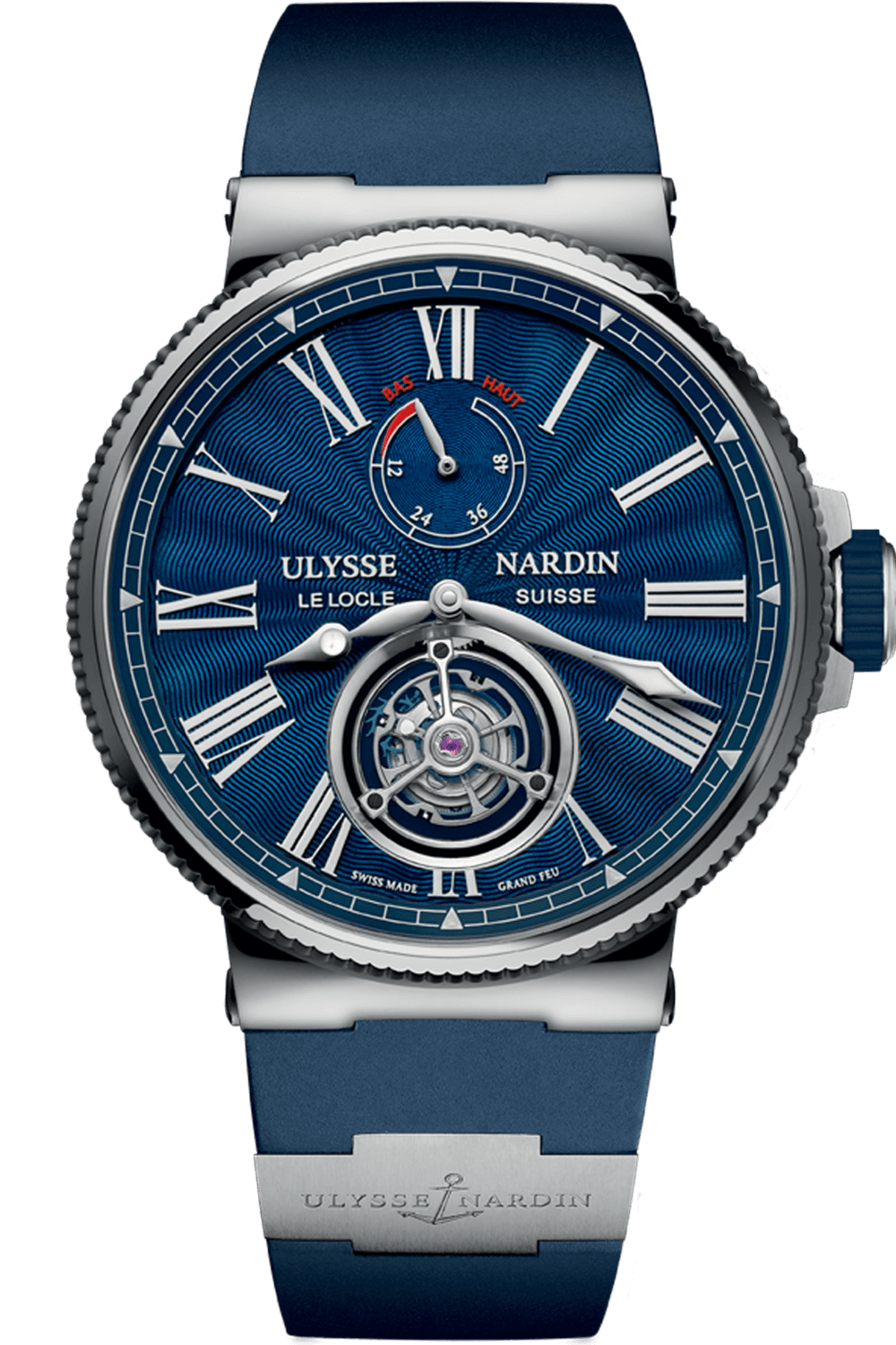 Ulysse Nardin Marine Tourbillon 43mm with Blue Dial in Stainless Steel