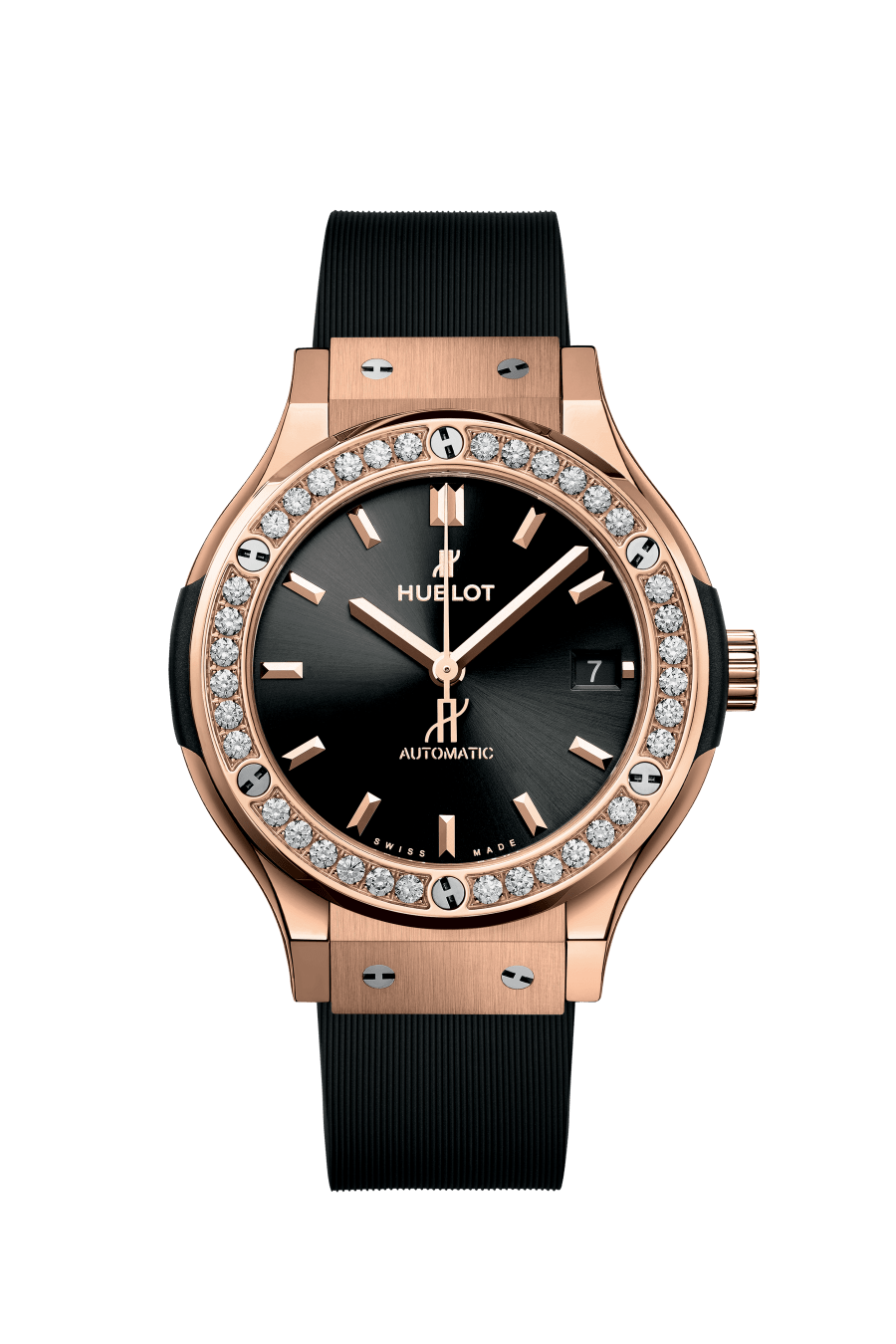 Hublot Classic Fusion in Rose Gold with Diamond Bezel 38mm