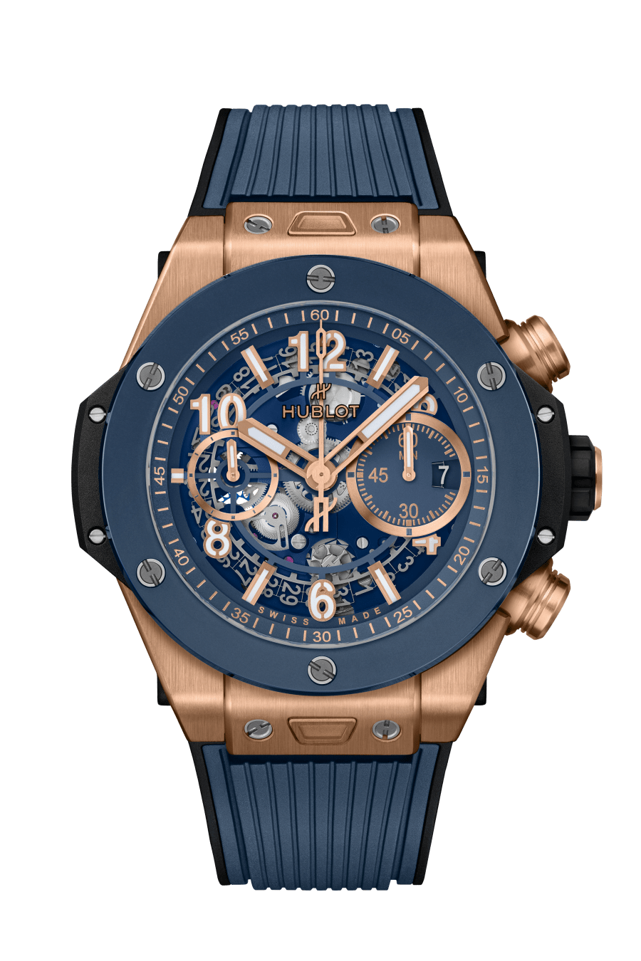 Hublot Big Bang Unico in Rose Gold and Blue Ceramic 44mm