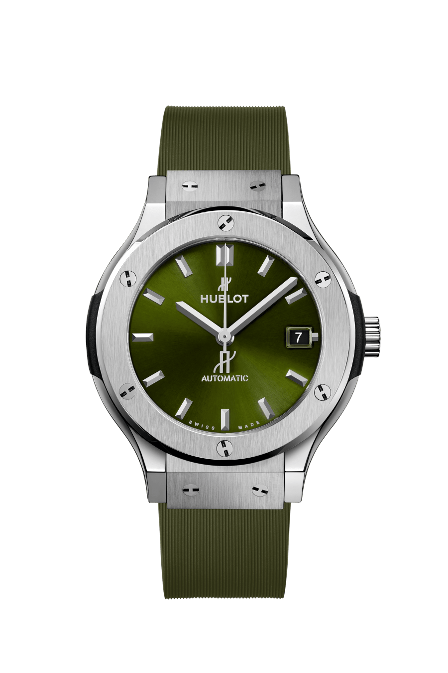 Hublot Classic Fusion with Green Dial in Titanium 38mm