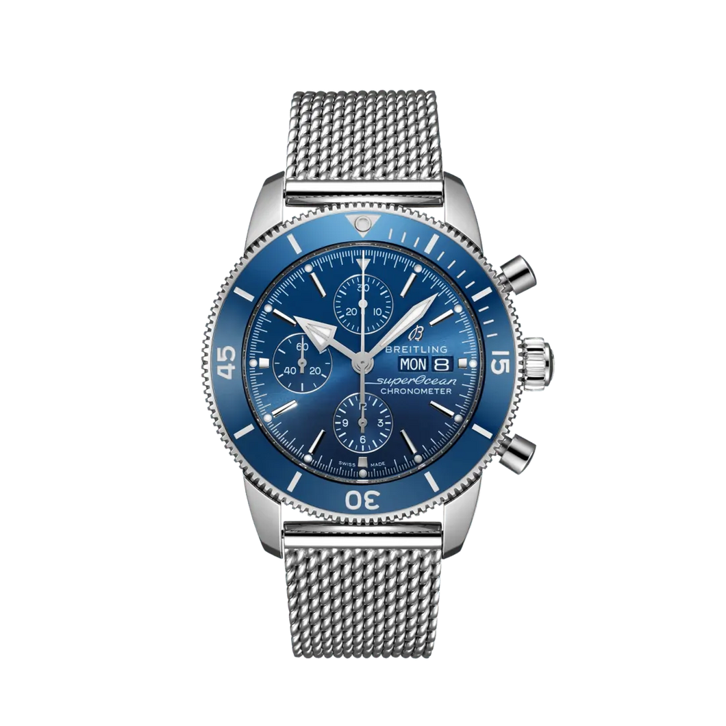 Breitling Superocean Heritage Chronograph 44MM in Stainless Steel with Blue Dial