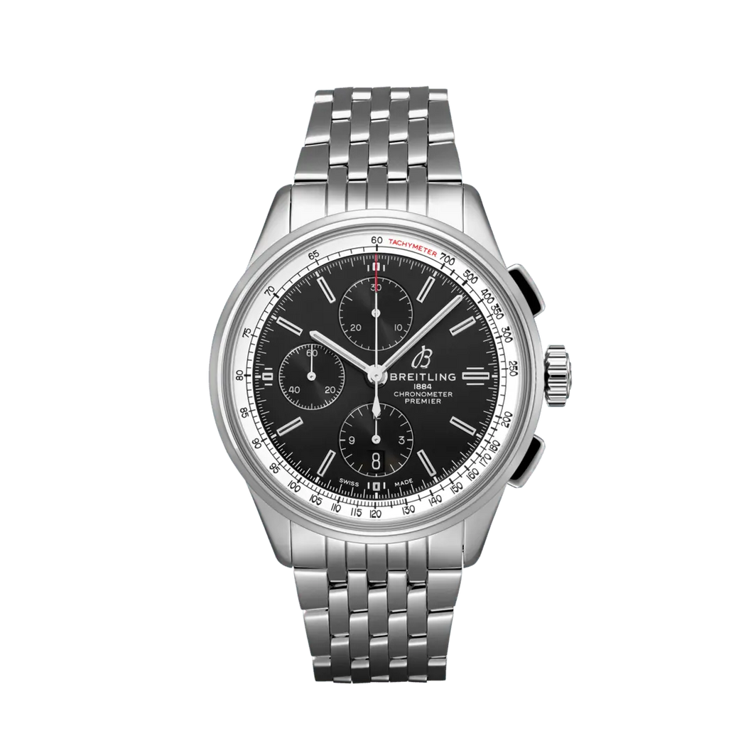 Breitling Premier Chronograph 42MM in Stainless Steel with Black Dial