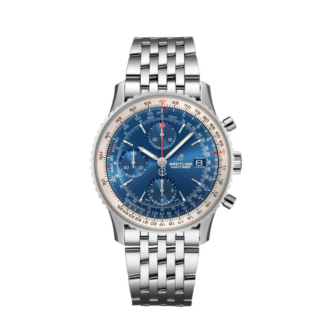 Navitimer Chronograph 41MM in Stainless Steel with Blue Dial