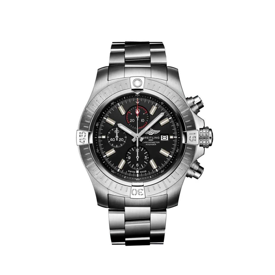 Breitling Super Avenger Chronograph 48MM in Stainless Steel with Black Dial