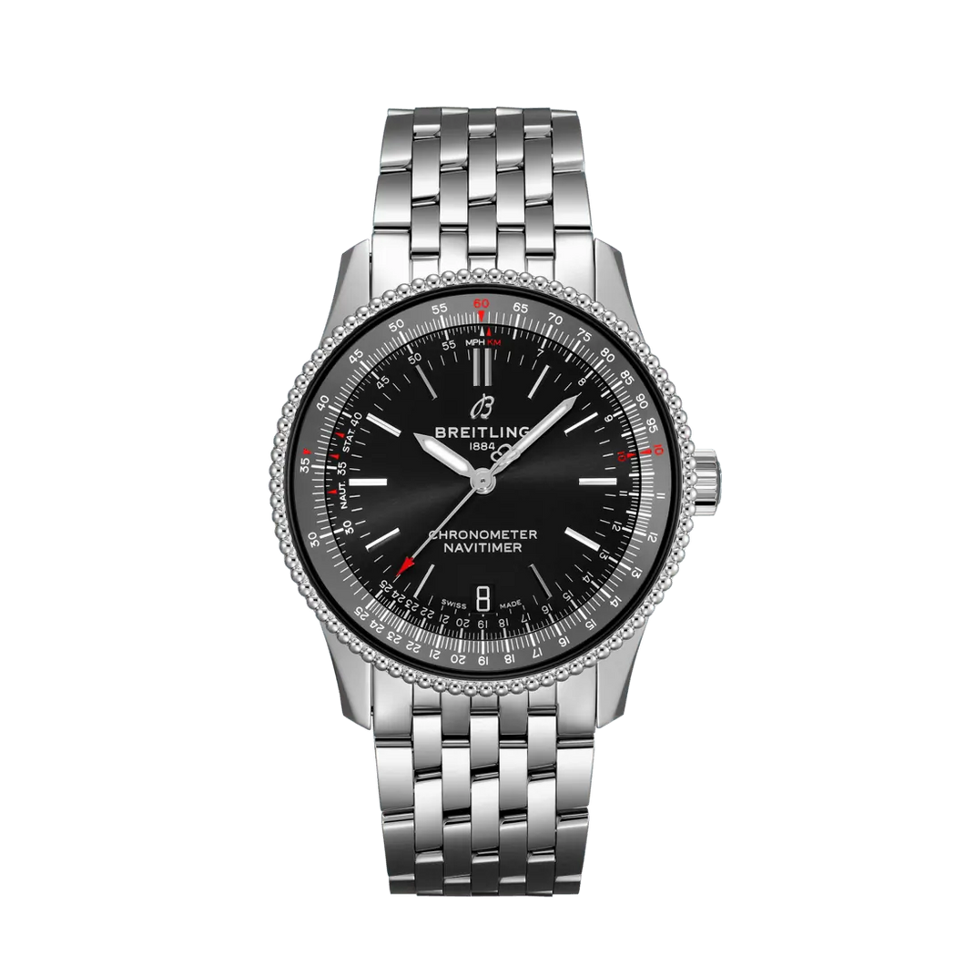 Breitling Navitimer 38MM in Stainless Steel with Black Dial