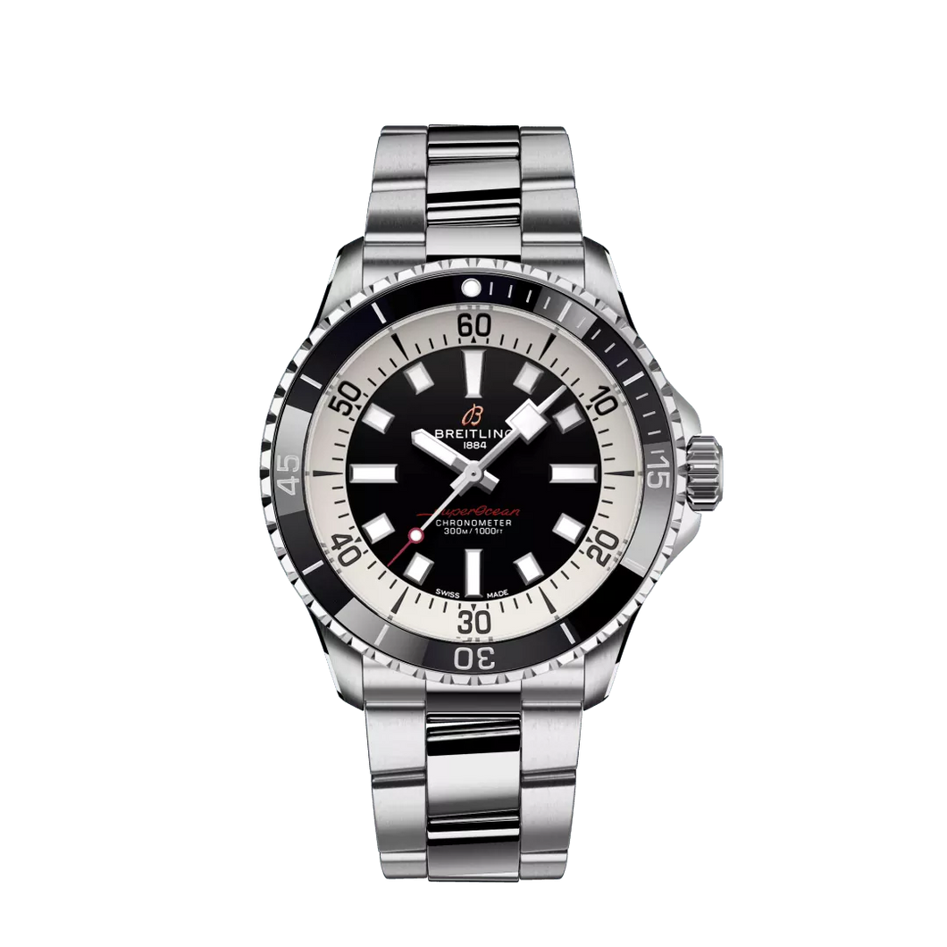 Breitling Superocean 42MM in Stainless Steel with Black Dial