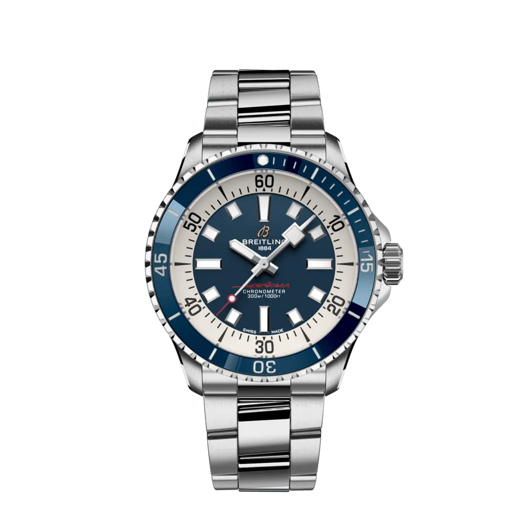 Breitling Superocean 42MM In Stainless Steel with Blue Dial