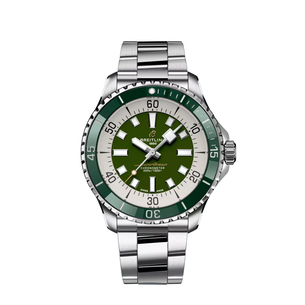 Breitling Superocean 44MM in Stainless Steel with Green Dial
