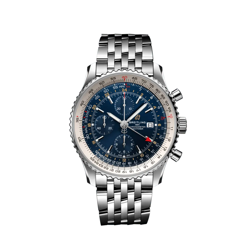Breitling Navitimer Chronograph 46MM in Stainless Steel with Blue Dial