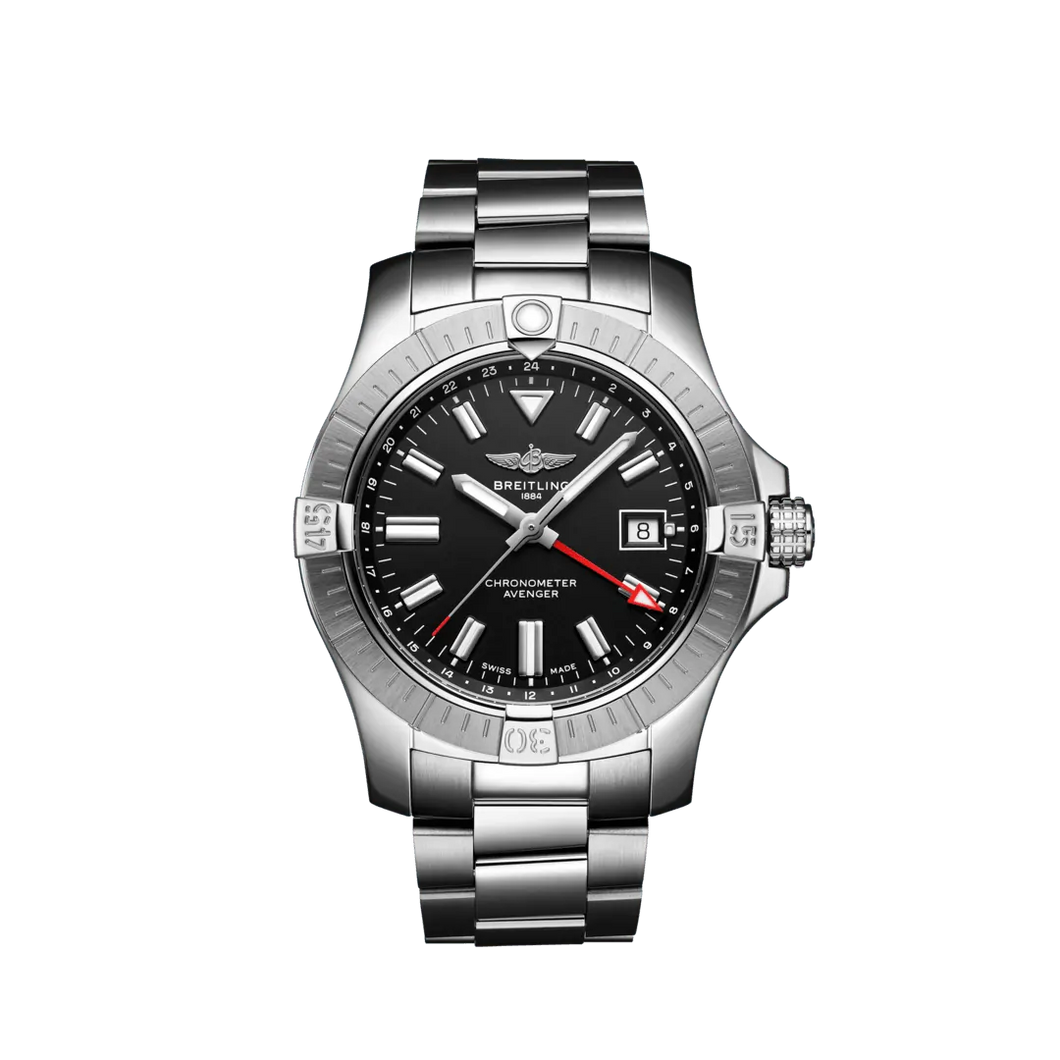 Breitling Avenger 43MM in Stainless Steel with Black Dial