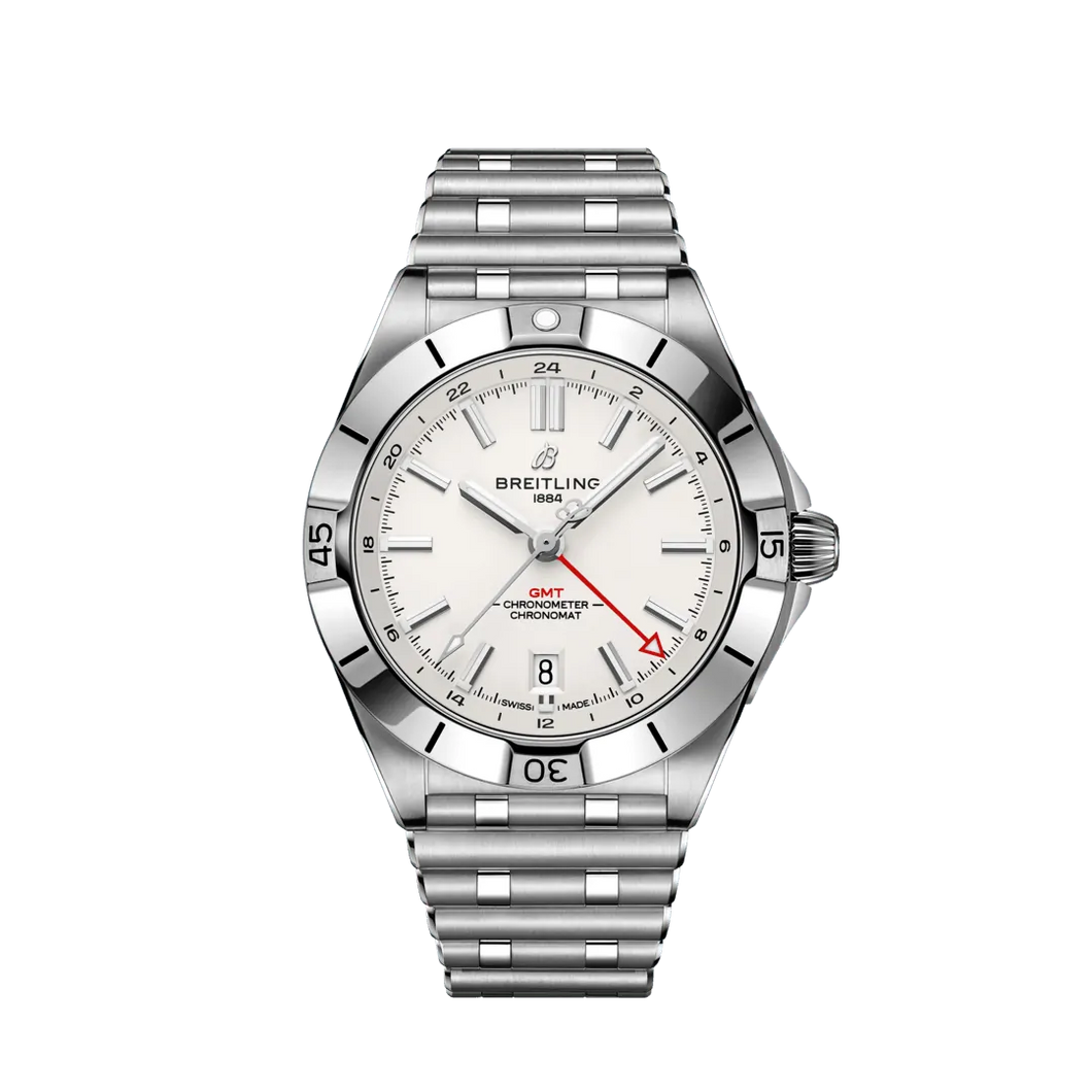 Breitling Chronomat 40MM in Stainless Steel with White Dial