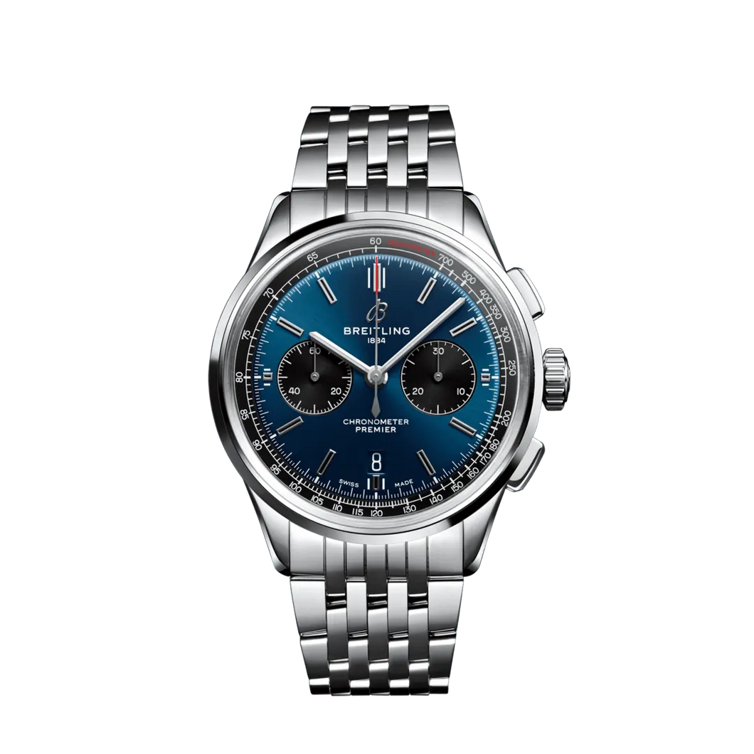Breitling Premier B01 Chronograph 42MM In Stainless Steel with Blue Dial